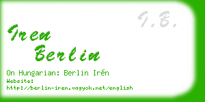iren berlin business card